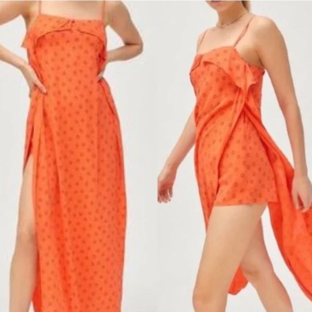 ✨NWT✨Urban Outfitters Side Slit Romper Overlay Dress NWT